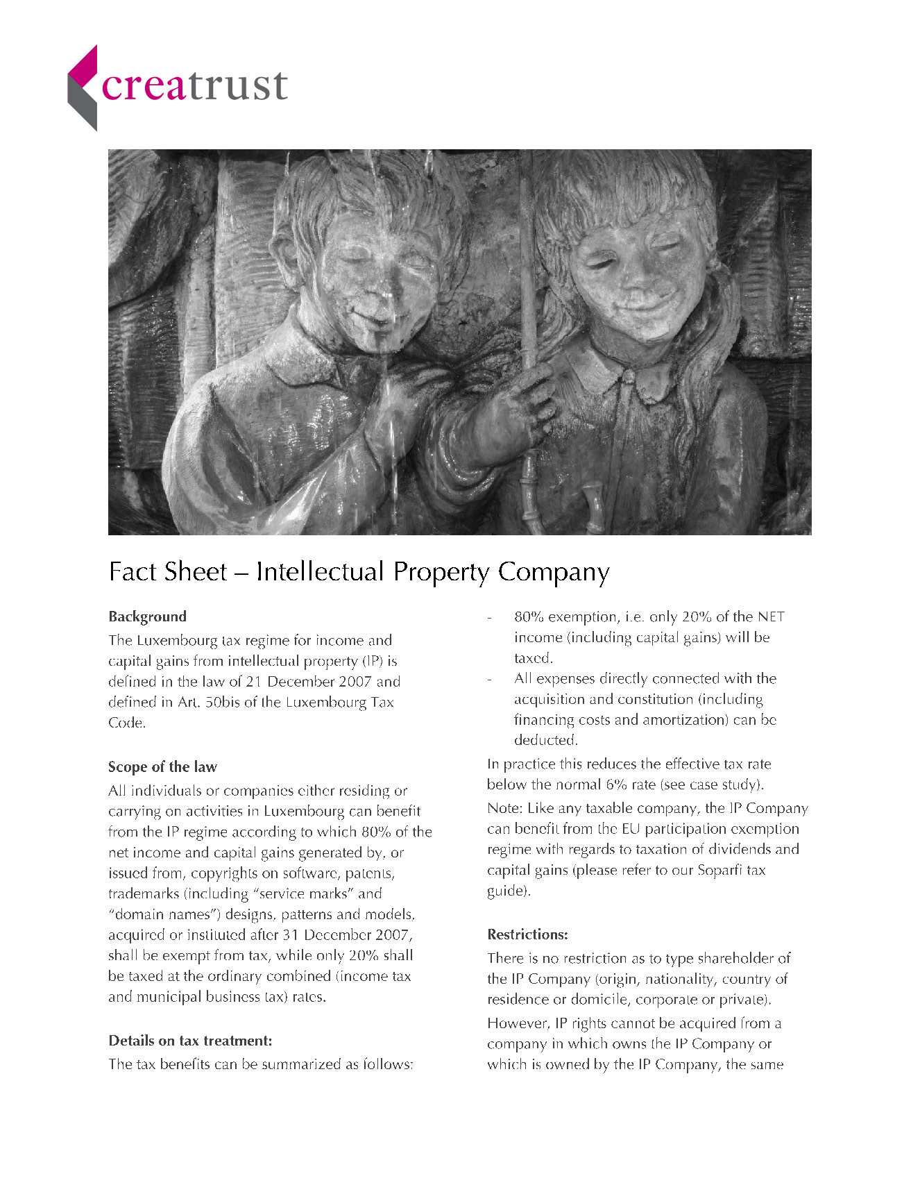 Creatrust Factsheet | Intellectual Property